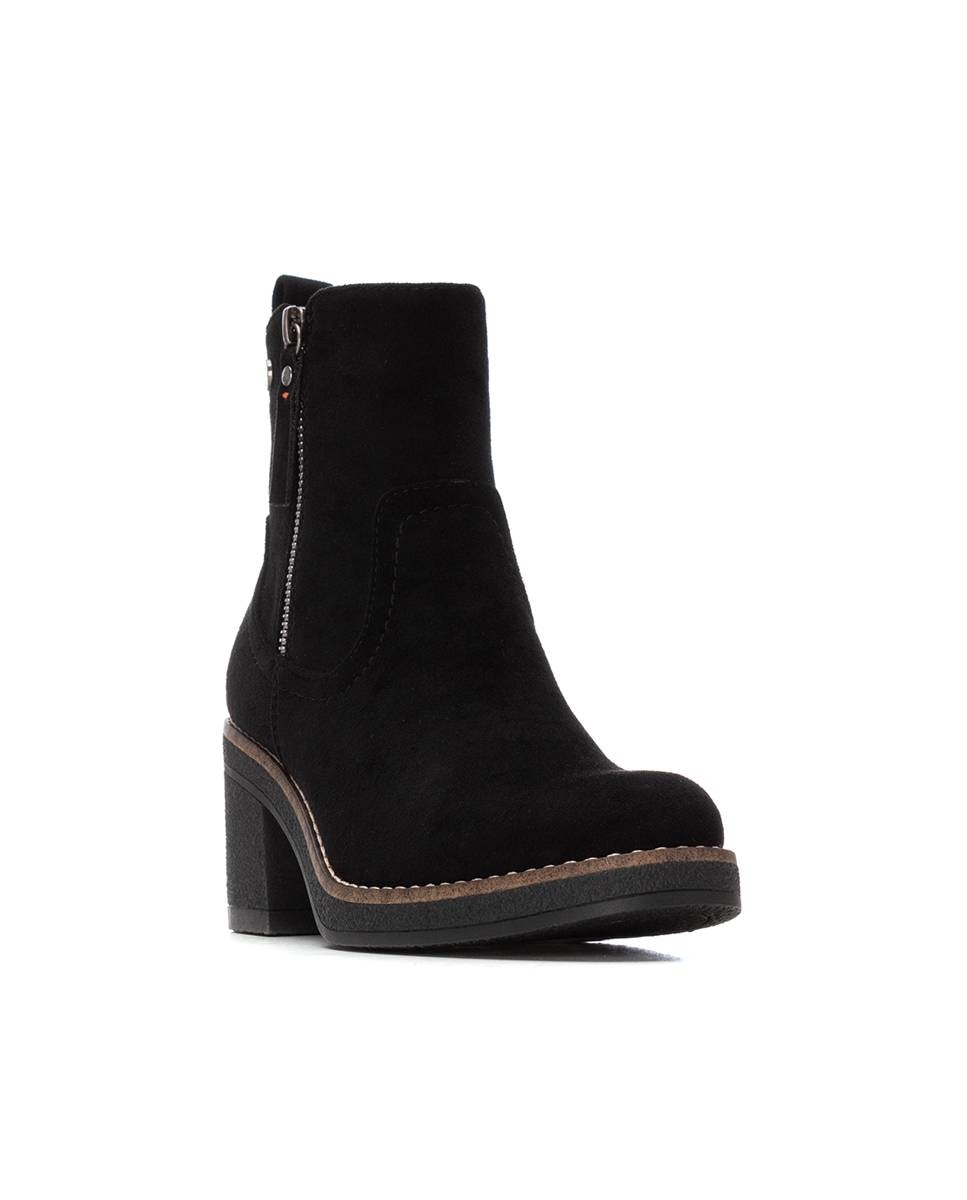 Botines de mujer con cremallera - Refresh - Negro Negro-3