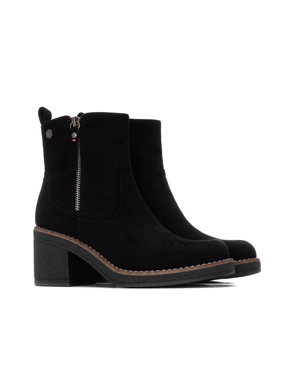 Botines de mujer con cremallera - Refresh - Negro Negro-5