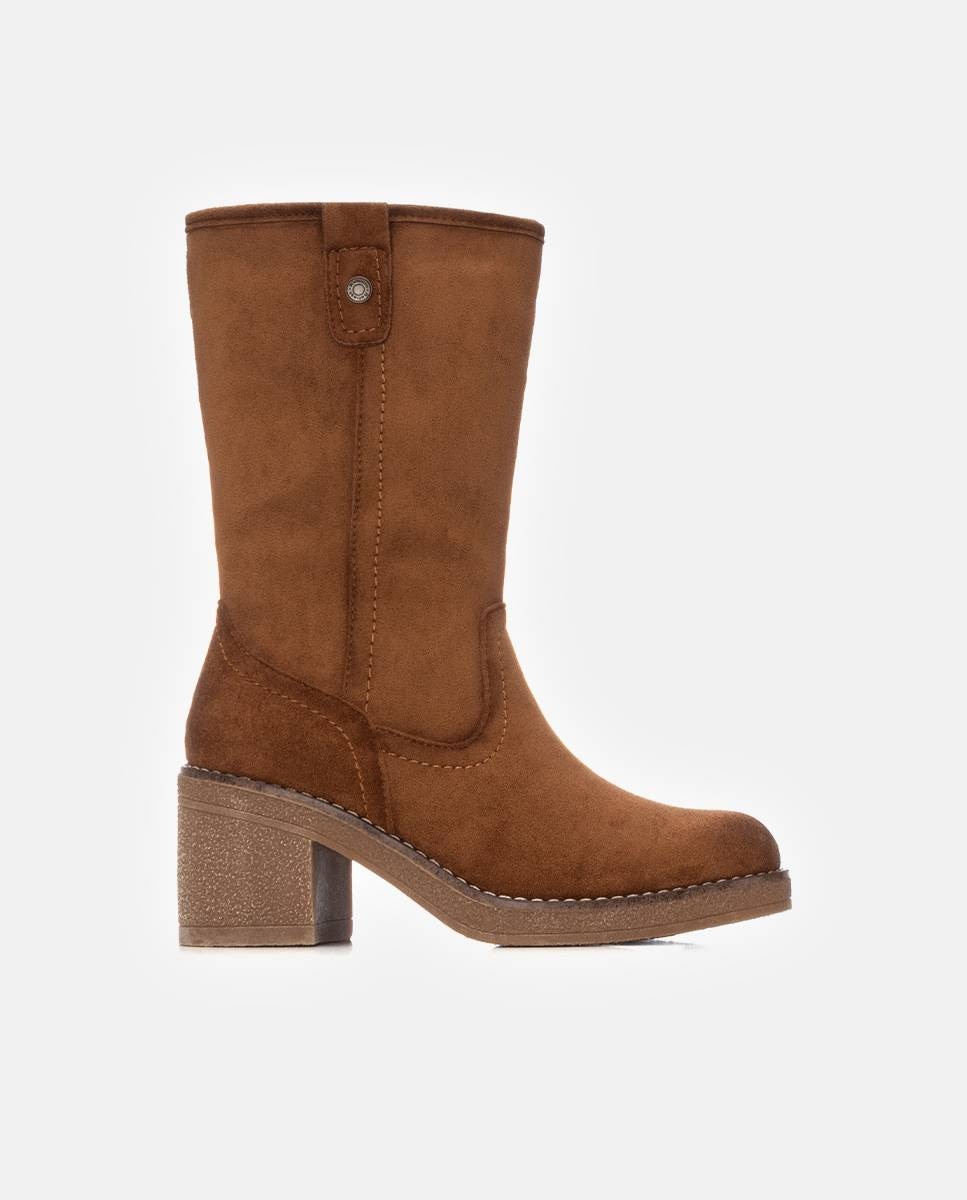 Botines de mujer con cremallera - Refresh - Camel Camel-1