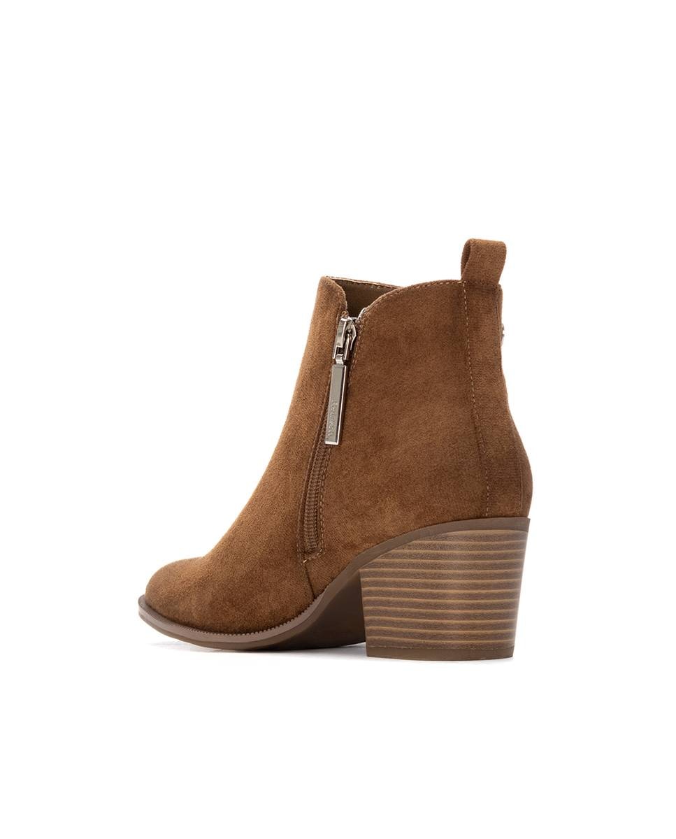 Botines de mujer cowboy con cremallera - Refresh - Camel Camel-2