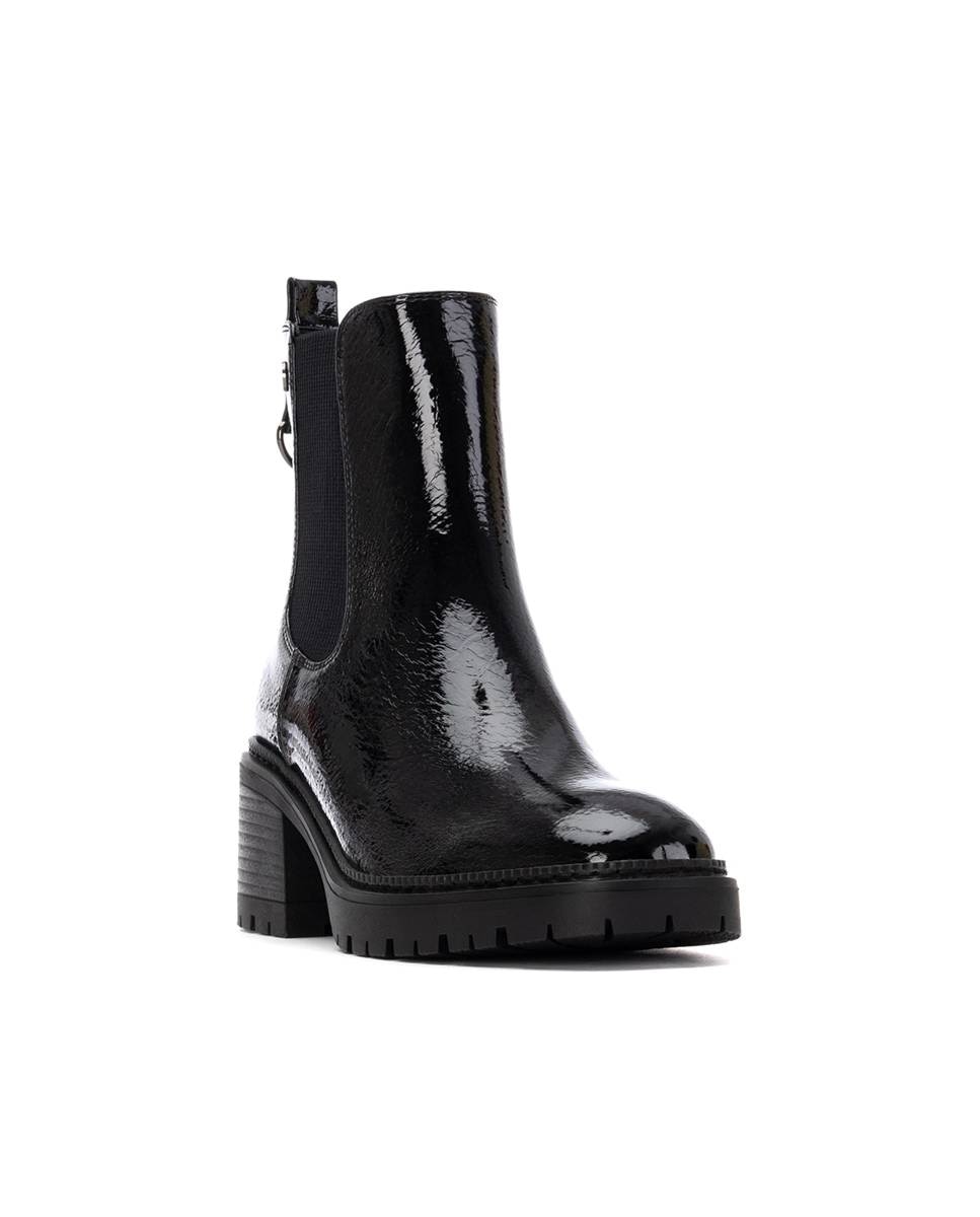 Botines de mujer de charol estilo chelsea - Xti - Negro Negro-3