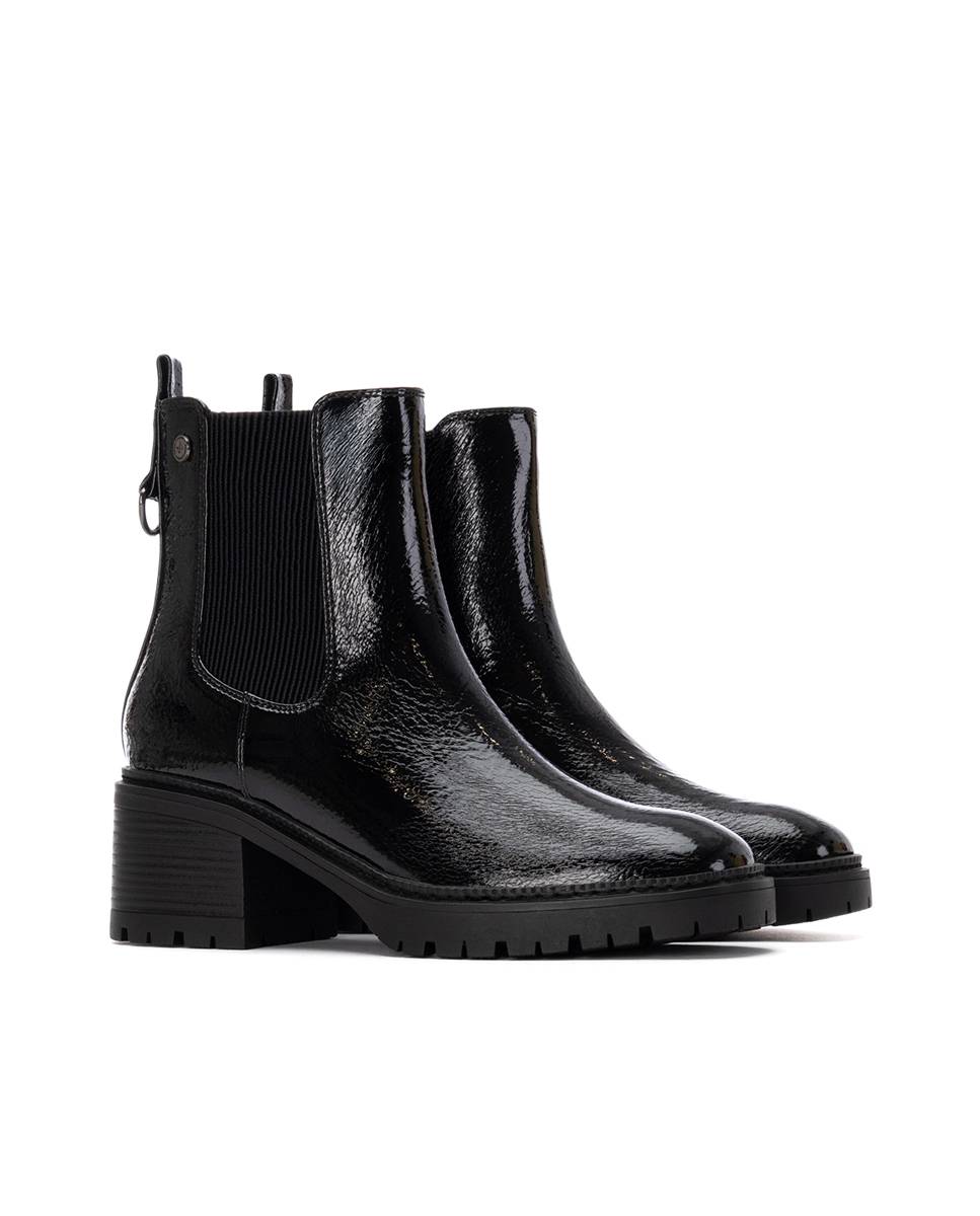 Botines de mujer de charol estilo chelsea - Xti - Negro Negro-5
