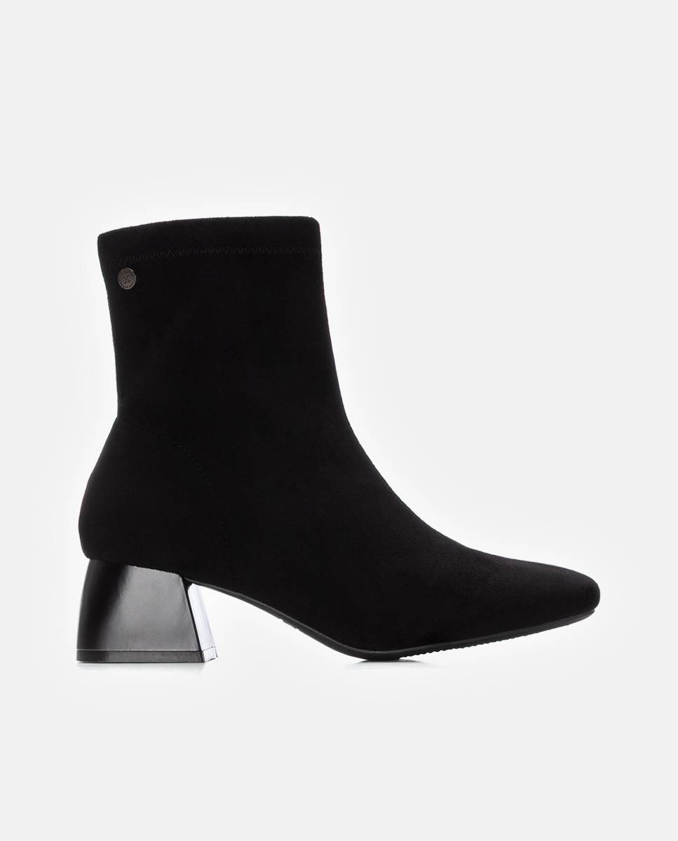 Botines básicos de mujer con cremallera - Xti - Negro Negro-1