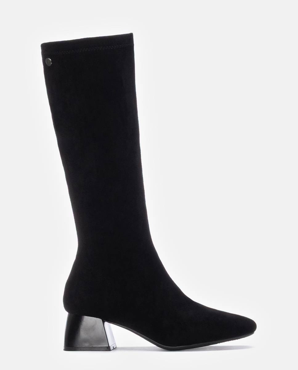 Botas básicas de mujer con cremallera - Xti - Negro Negro-1