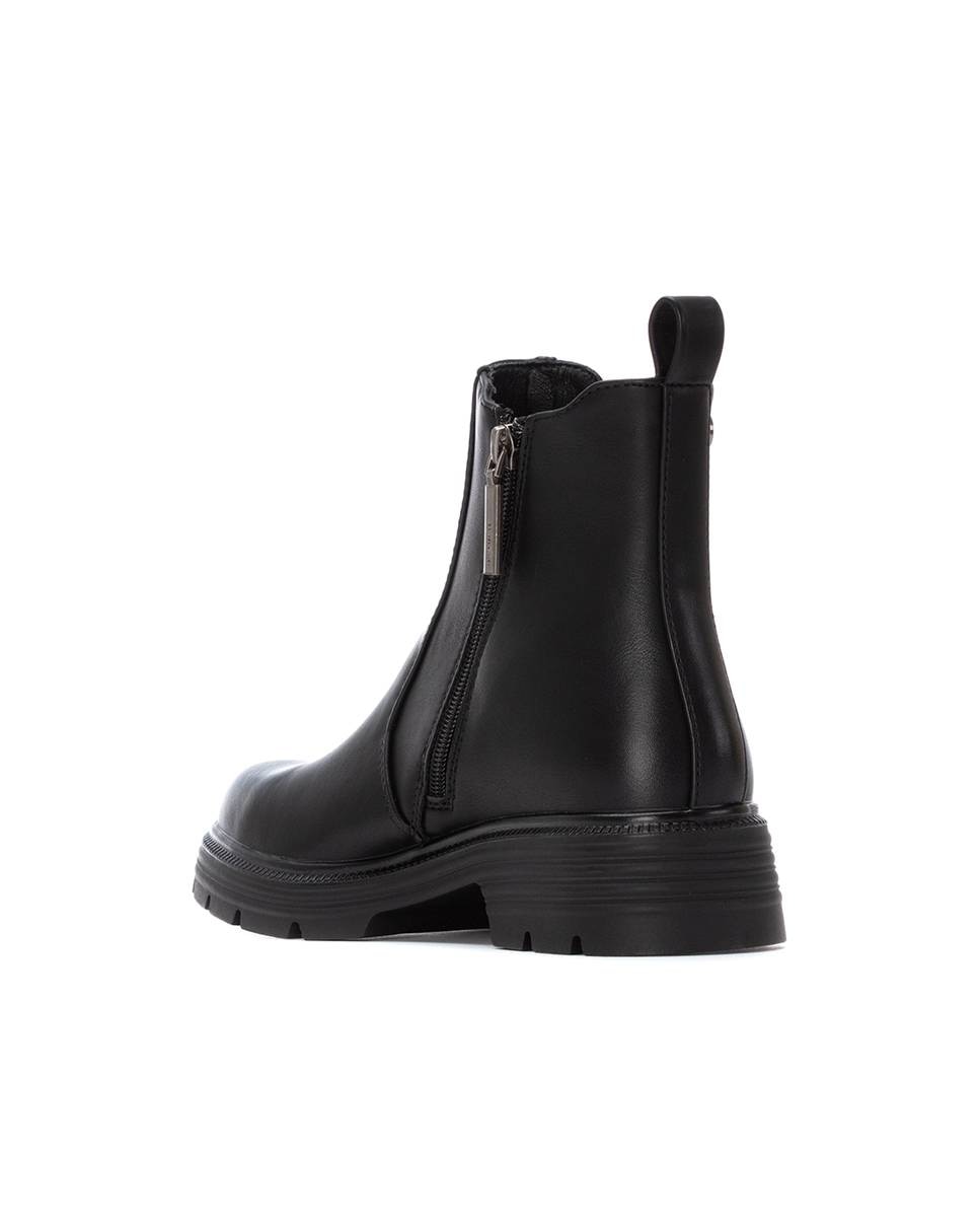 Botín de mujer chelsea con cremallera - Refresh - Negro Negro-4