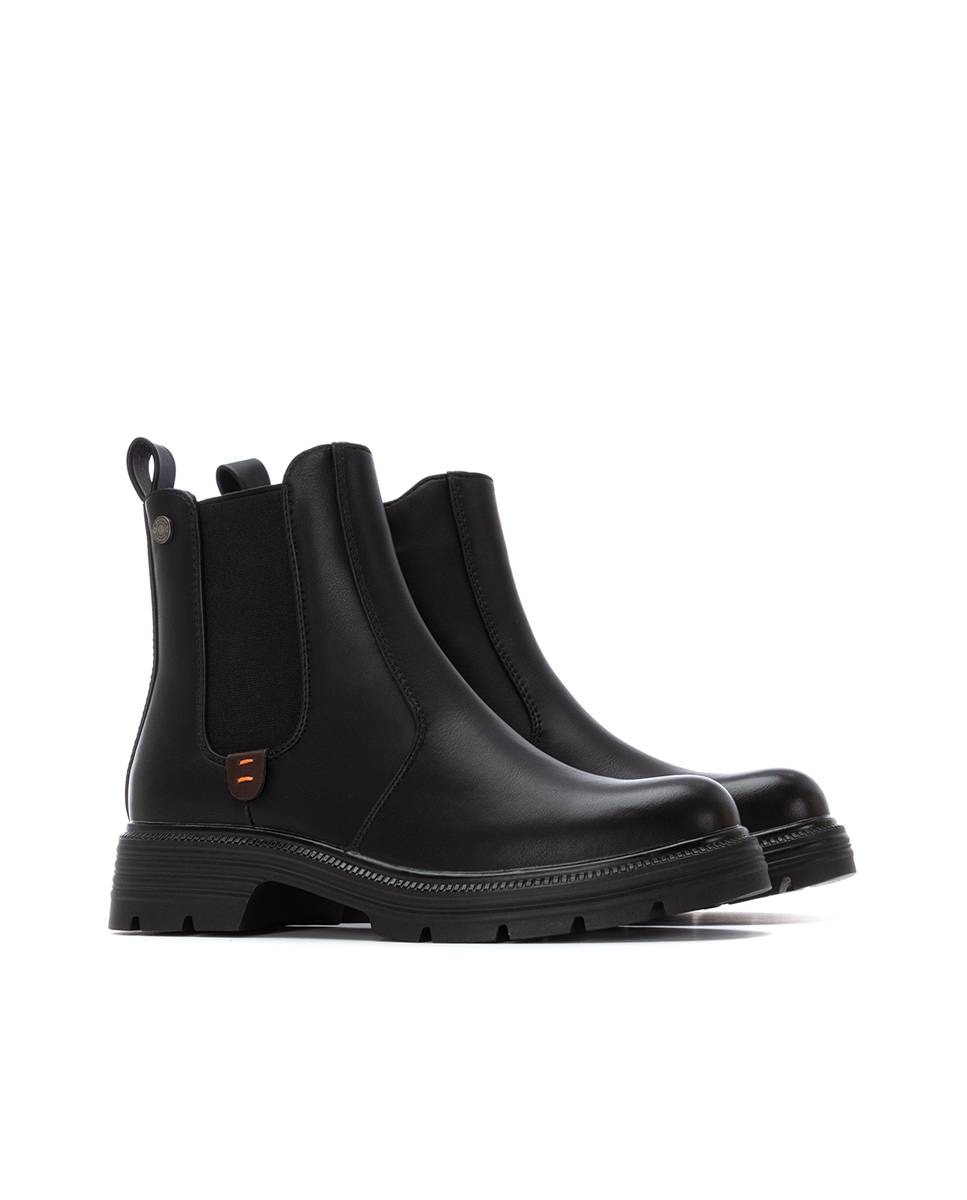 Botín de mujer chelsea con cremallera - Refresh - Negro Negro-5