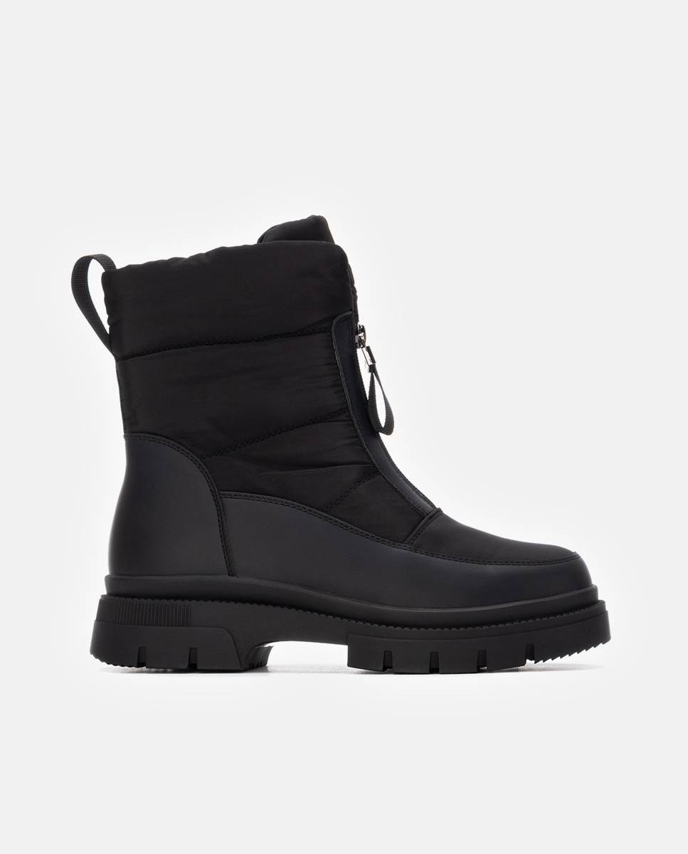 Botines de mujer con cremallera acolchados - Xti - Negro Negro-1