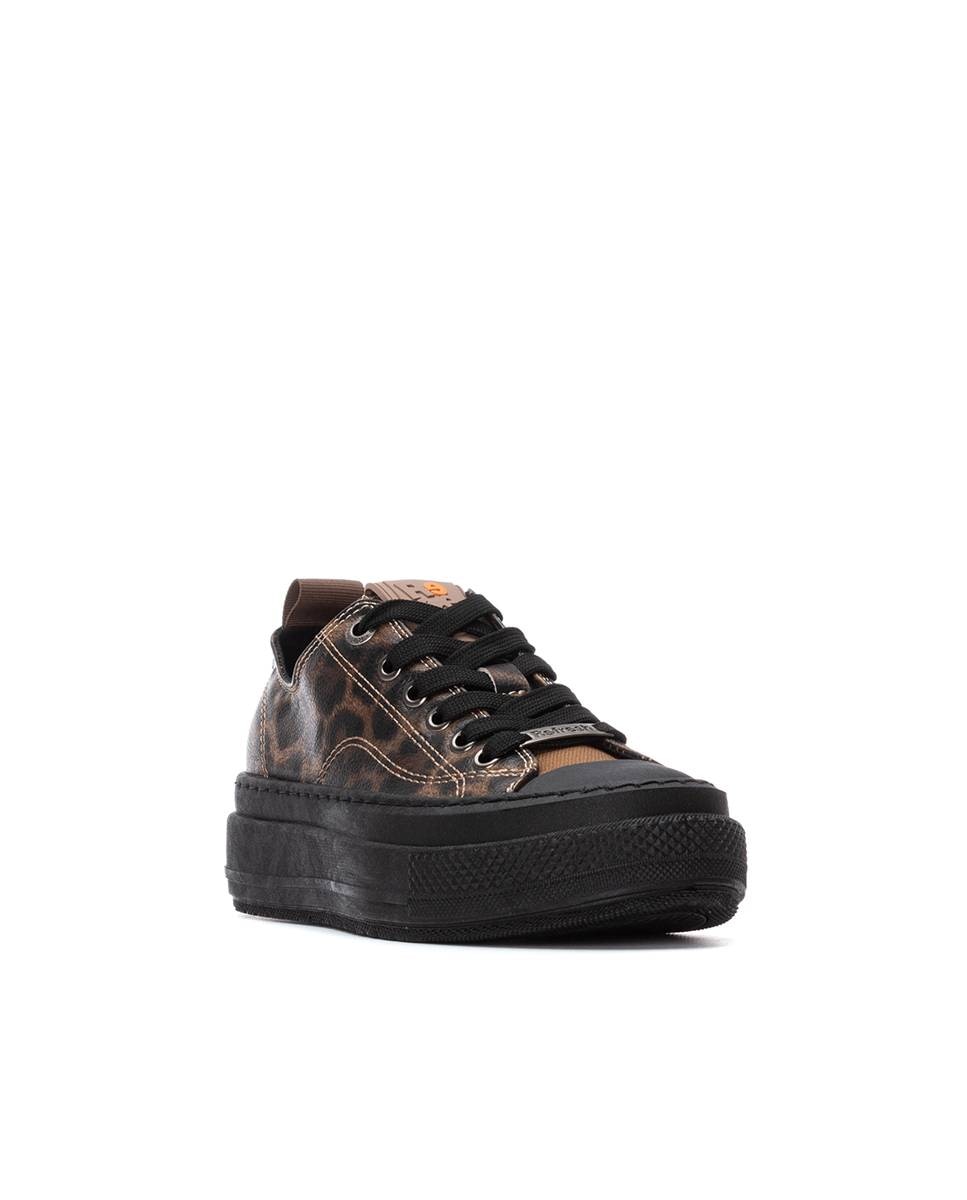 Zapatilla de mujer con cordones - Refresh - Estampado Estampado-3