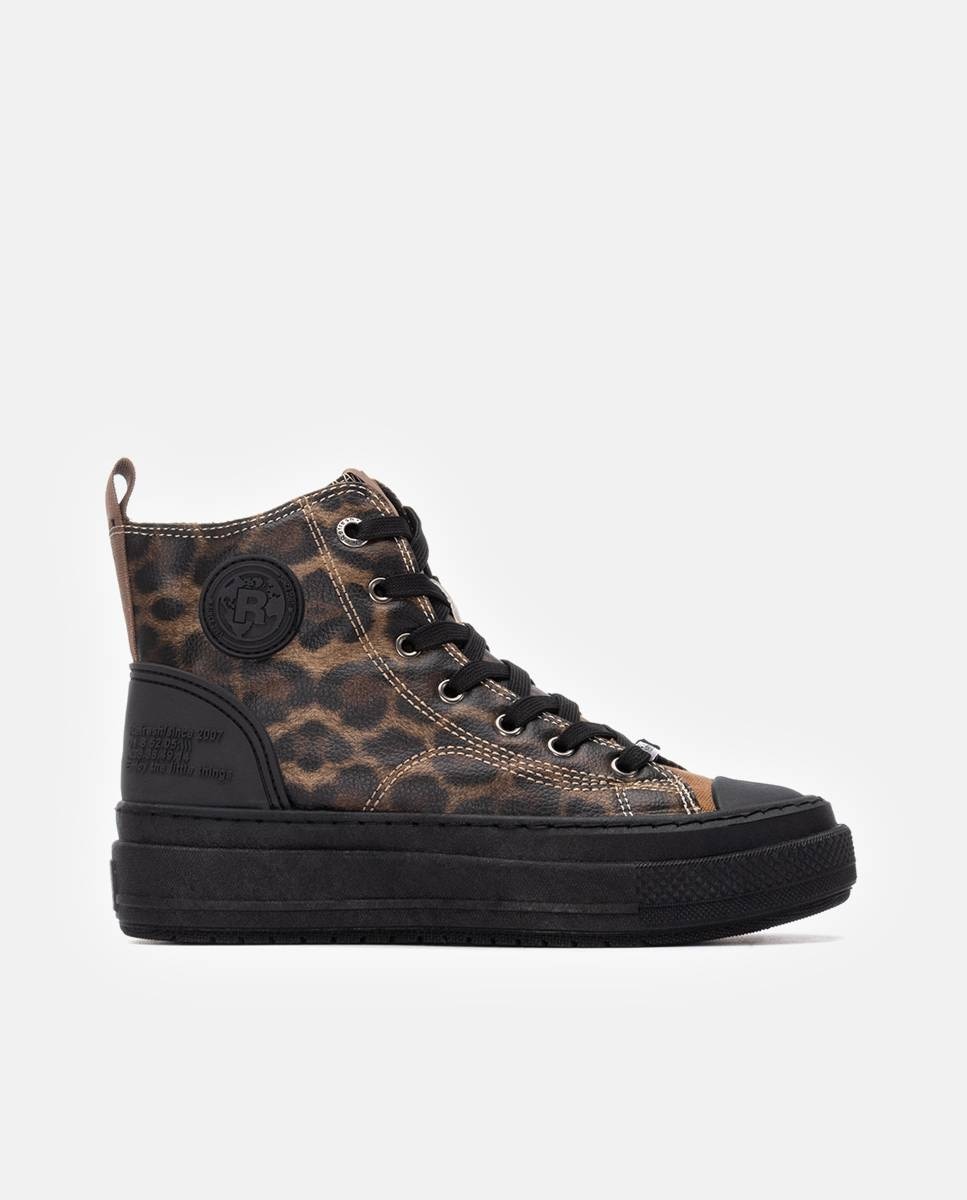 Botines de mujer con cordones - Refresh - Estampado Estampado-1