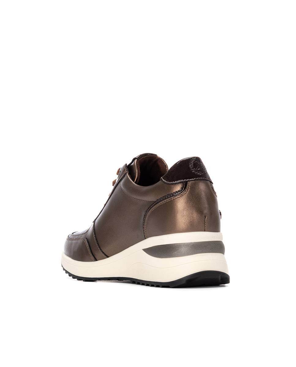 Zapatillas básicas de mujer con cremallera - Xti - Oro Oro-4