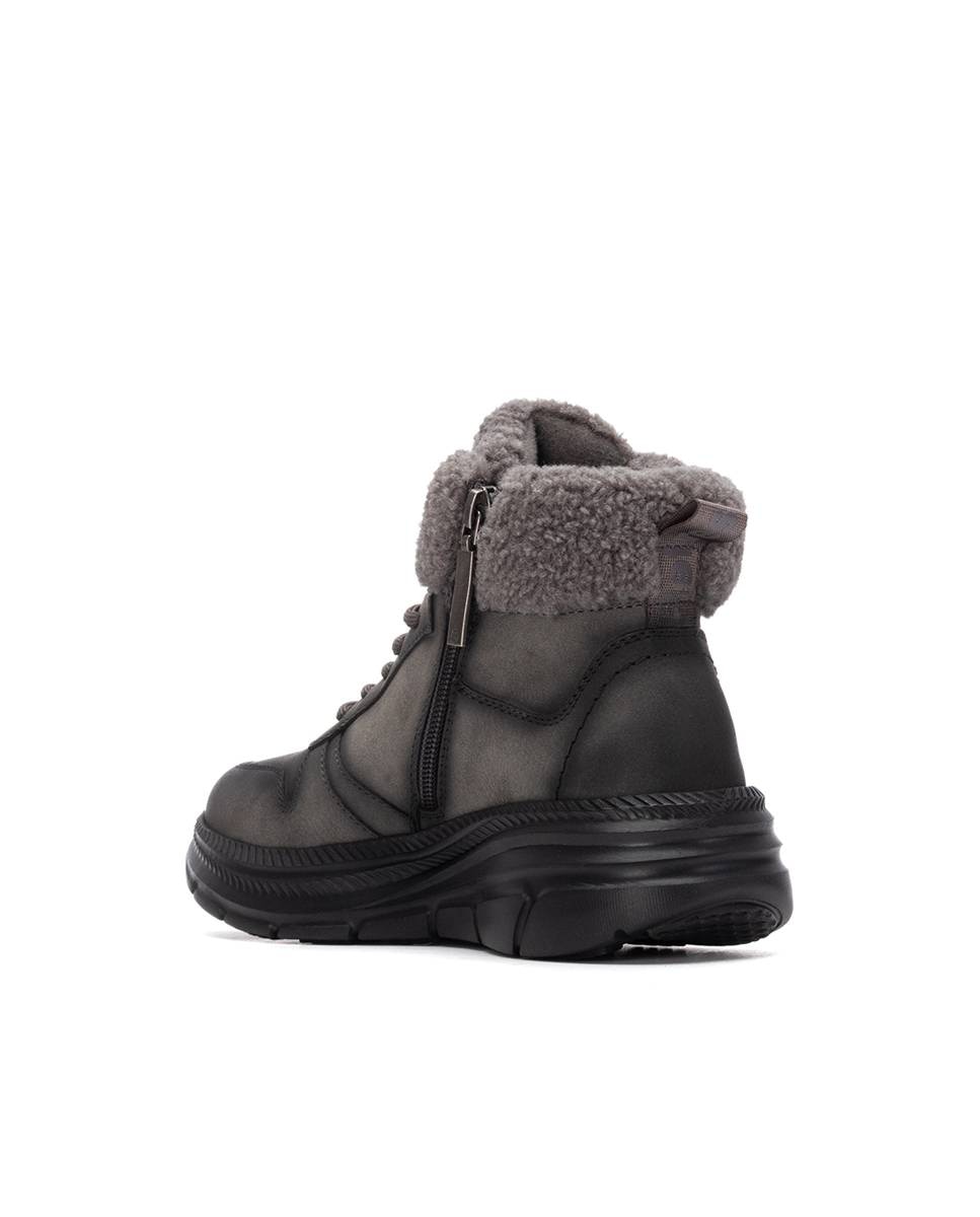 Botines de mujer con cremallera - Refresh - Gris Gris-4