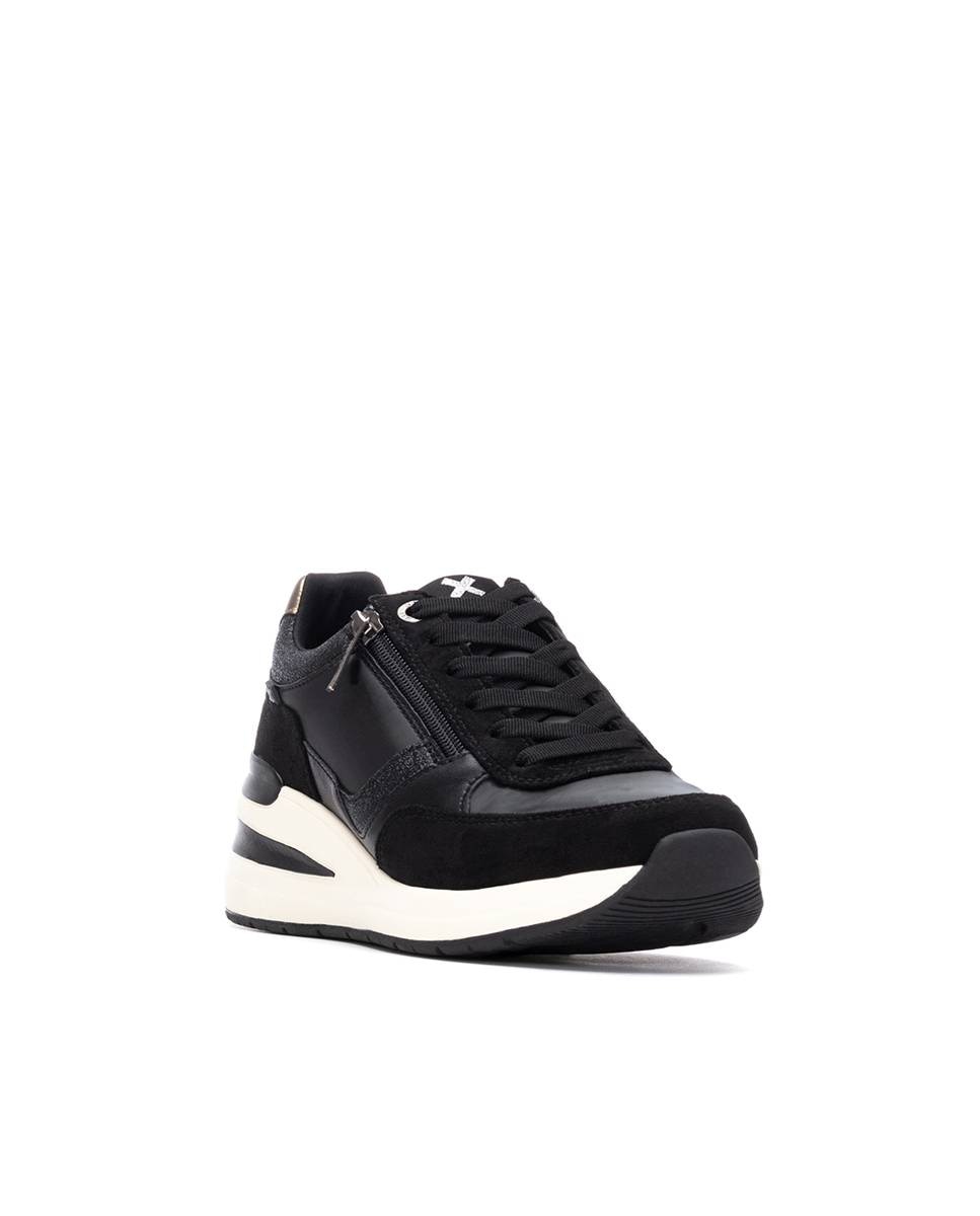 Zapatilla de mujer con cremallera - Xti - Negro Negro-3