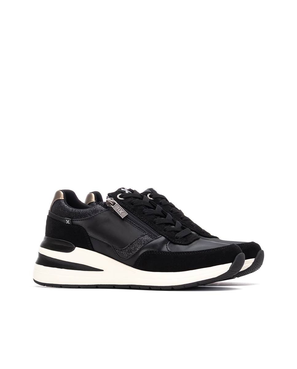Zapatilla de mujer con cremallera - Xti - Negro Negro-5