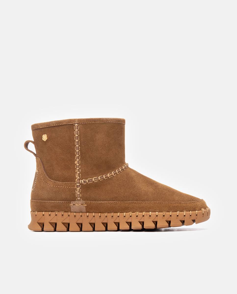 Botines básicos de mujer de piel - Carmela - Camel Camel-1