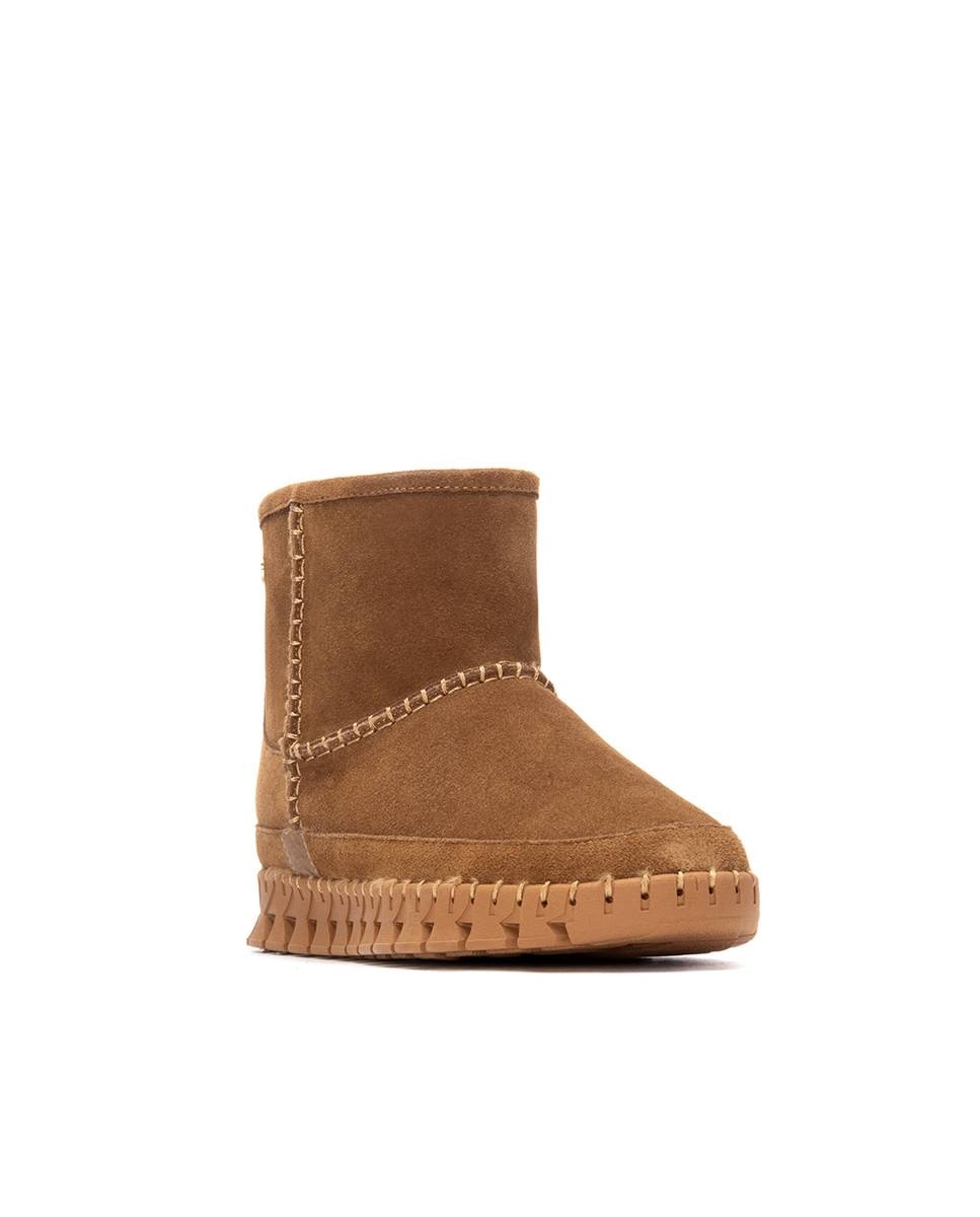 Botines básicos de mujer de piel - Carmela - Camel Camel-3
