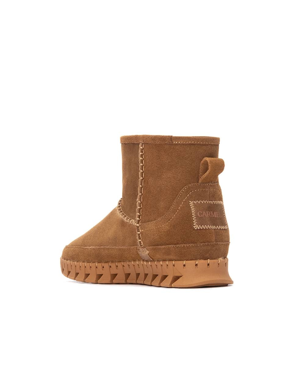 Botines básicos de mujer de piel - Carmela - Camel Camel-4