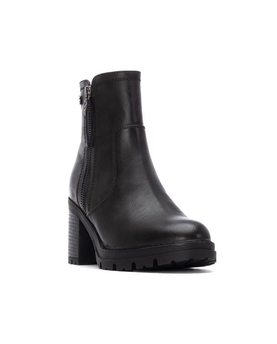 Botines de mujer con cremallera - Refresh - Negro Negro-3
