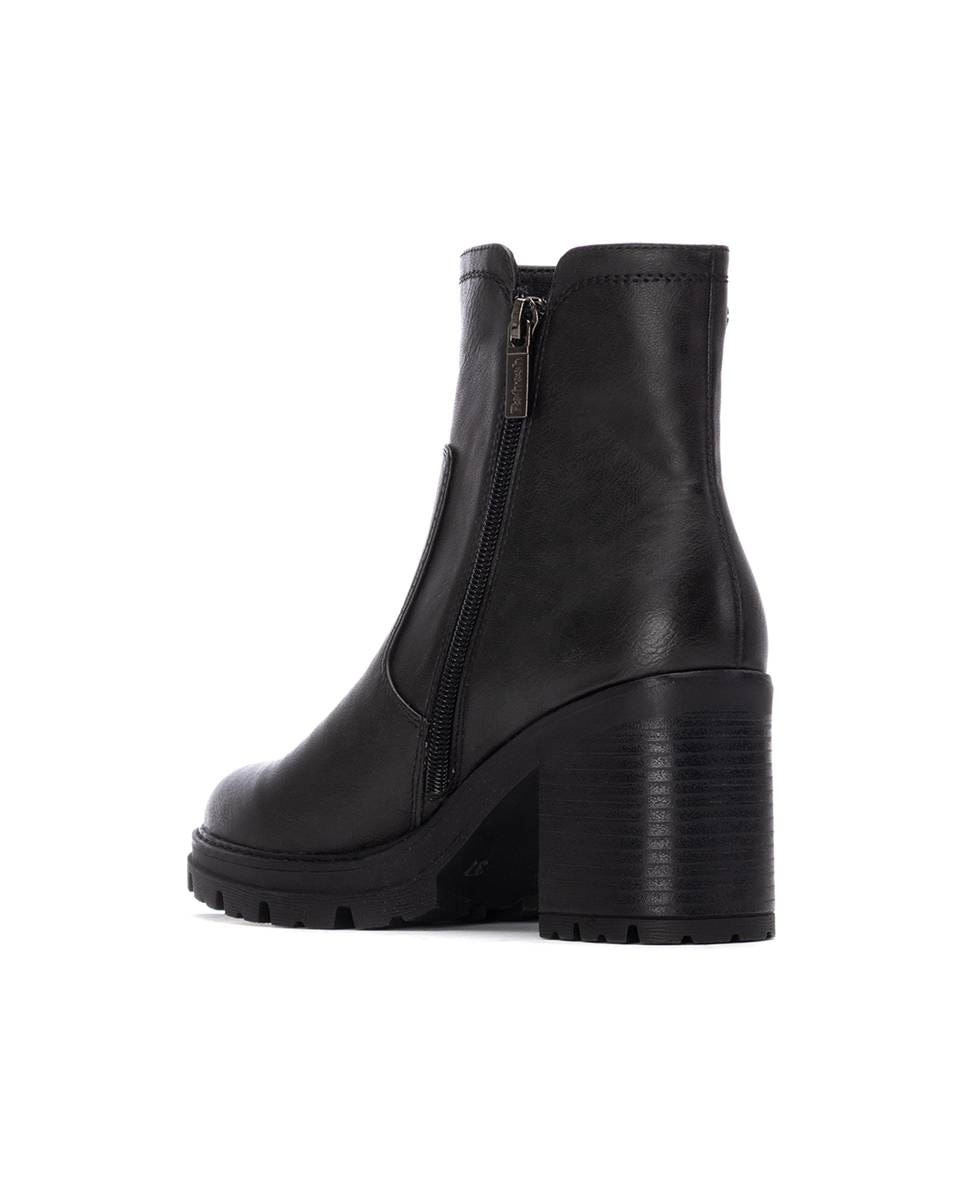 Botines de mujer con cremallera - Refresh - Negro Negro-4