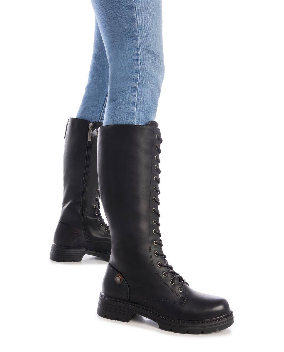 Bota de mujer con cordones - Refresh - Negro Negro-2