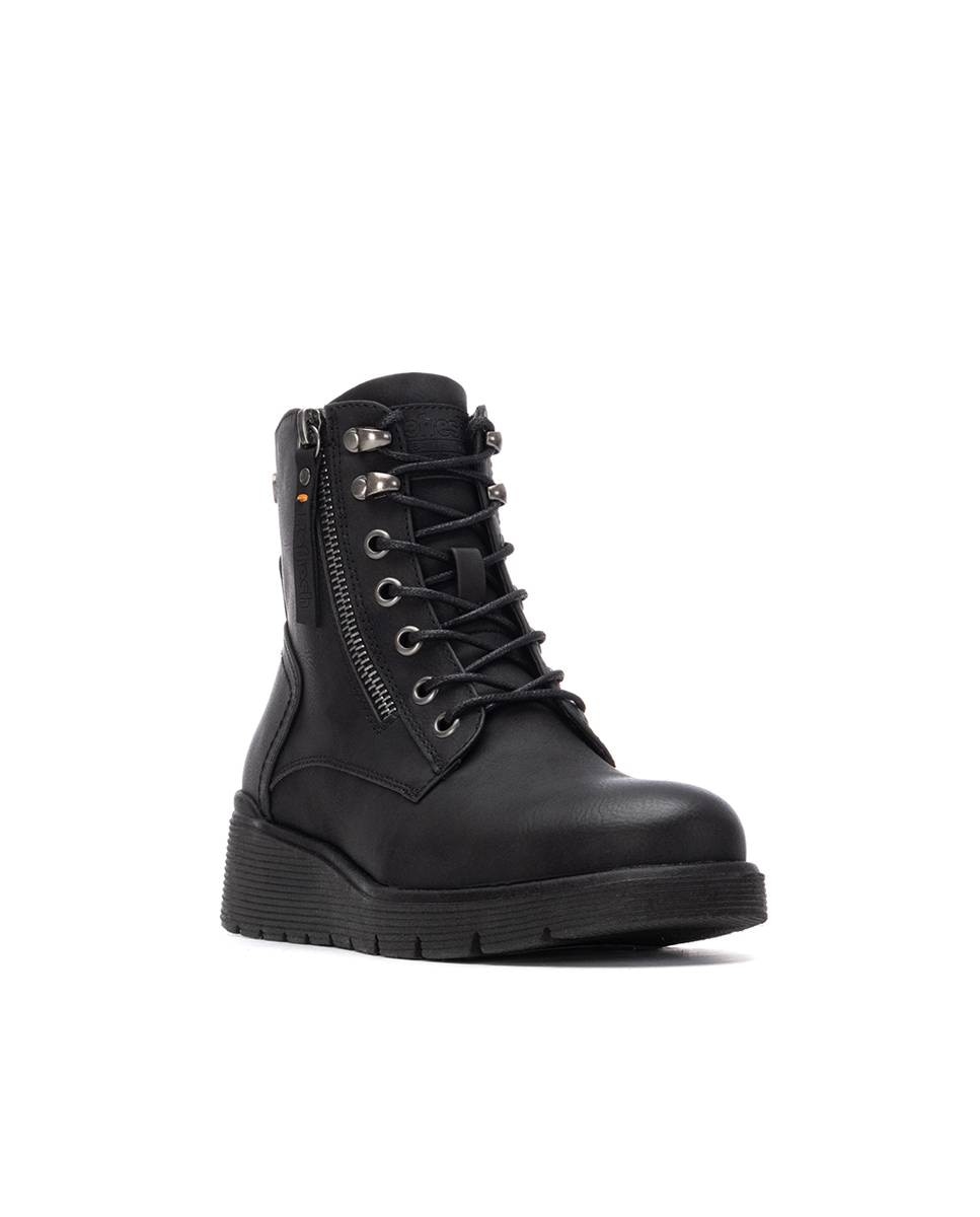 Botín de mujer con cordones - Refresh - Negro Negro-3
