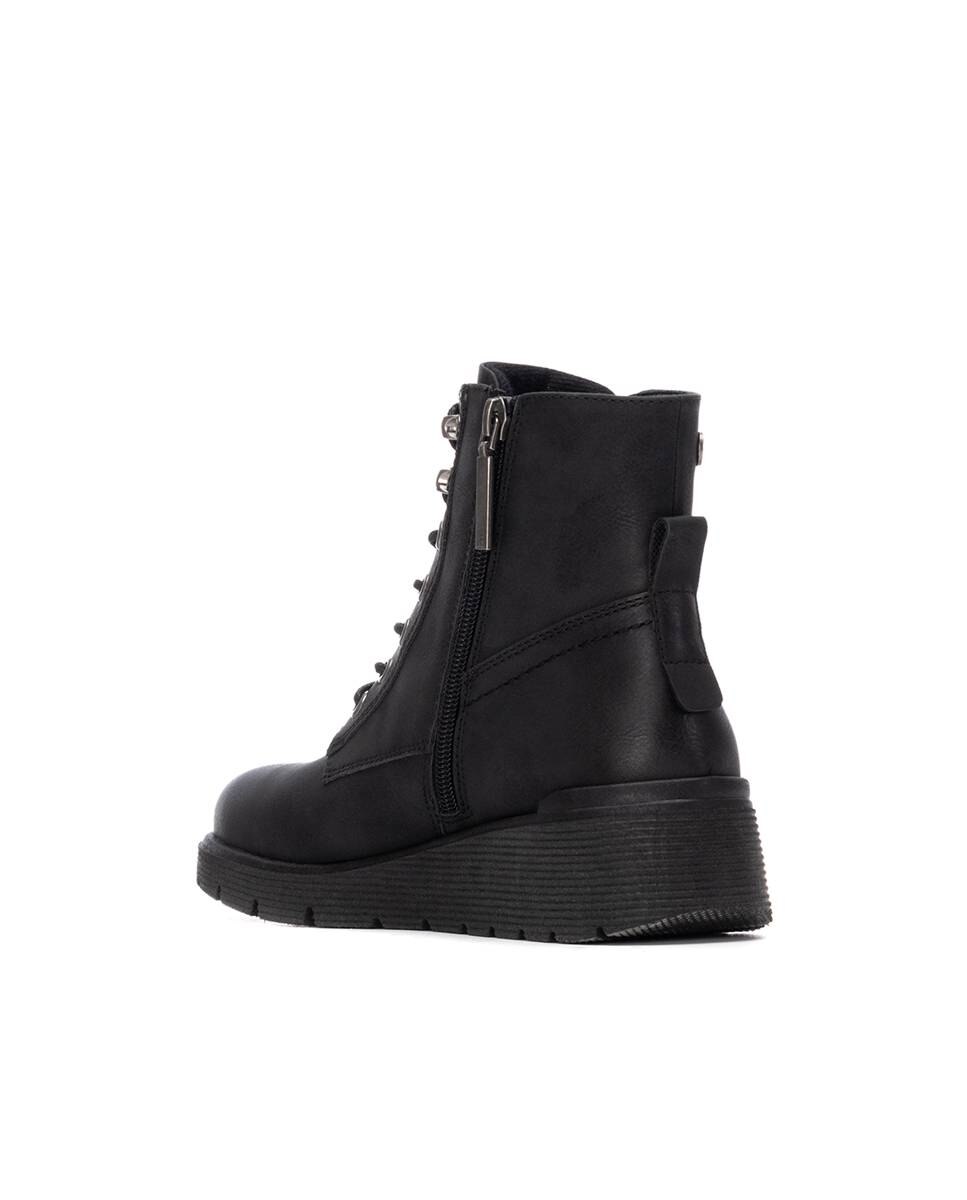 Botín de mujer con cordones - Refresh - Negro Negro-4