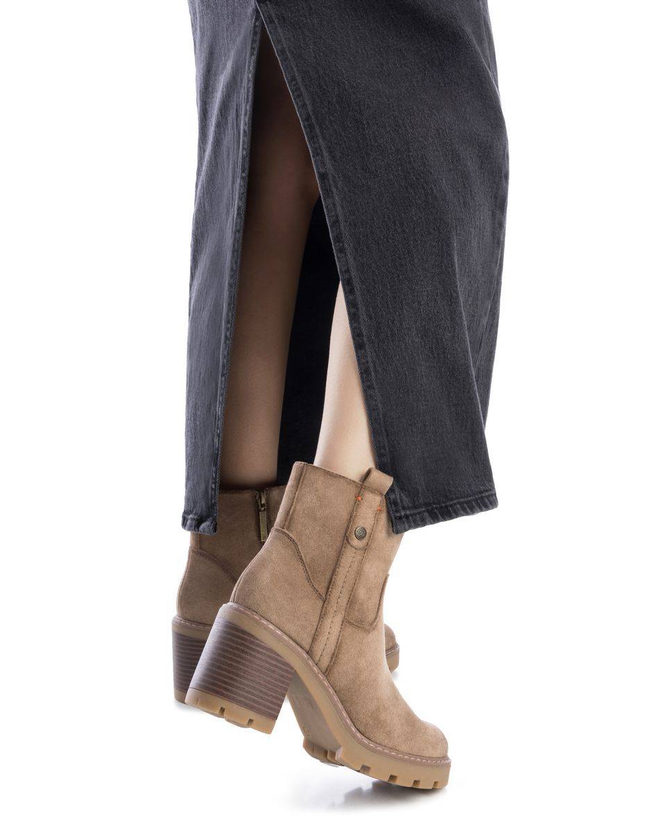 Botines de mujer con cremallera - Refresh - Beige Beige-2