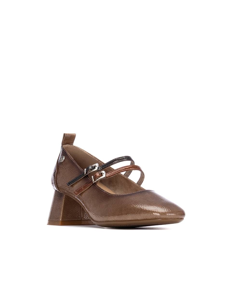 Bailarinas con tacón de mujer con tacón y hebilla - Xti - Beige Beige-3