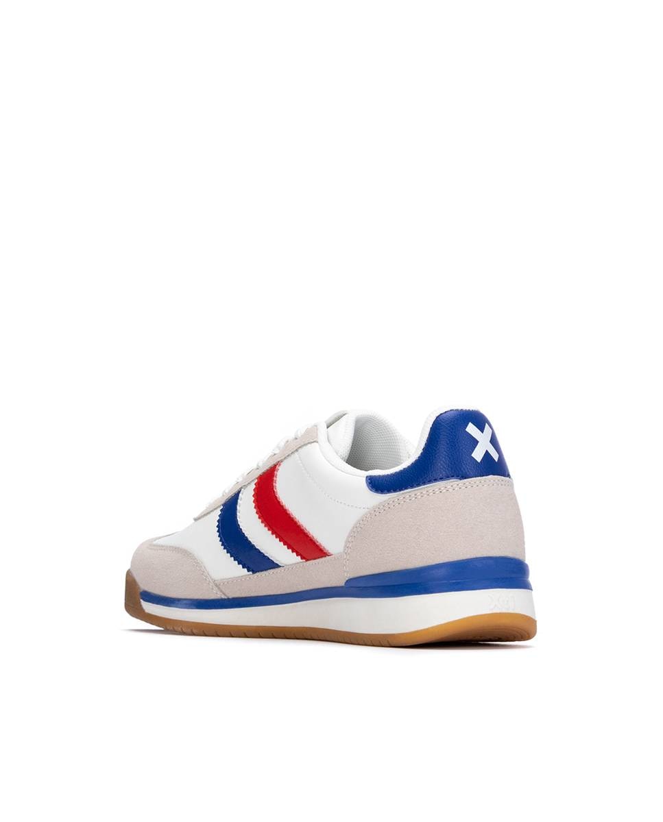 Zapatillas deportivas de mujer con cordones - Xti - Blanco / Rojo Blanco / Rojo-4