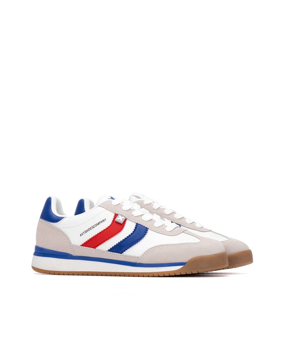 Zapatillas deportivas de mujer con cordones - Xti - Blanco / Rojo Blanco / Rojo-5