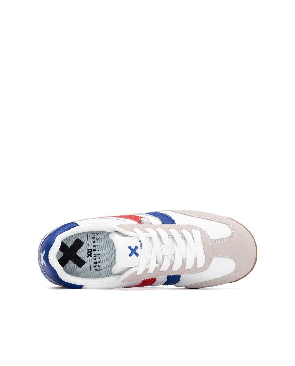 Zapatillas deportivas de mujer con cordones - Xti - Blanco / Rojo Blanco / Rojo-6