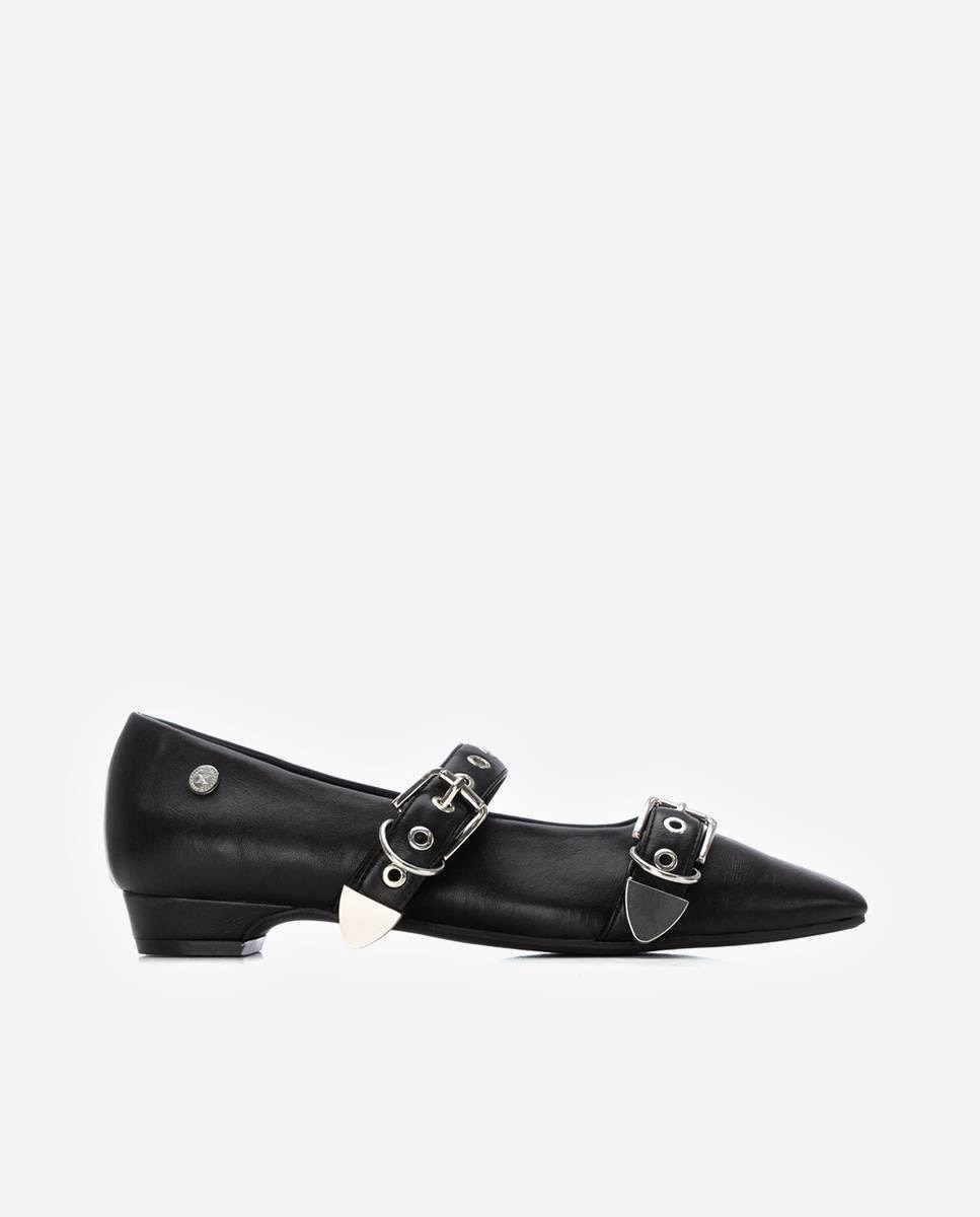 Bailarina con hebillas de mujer - Xti - Negro Negro-1