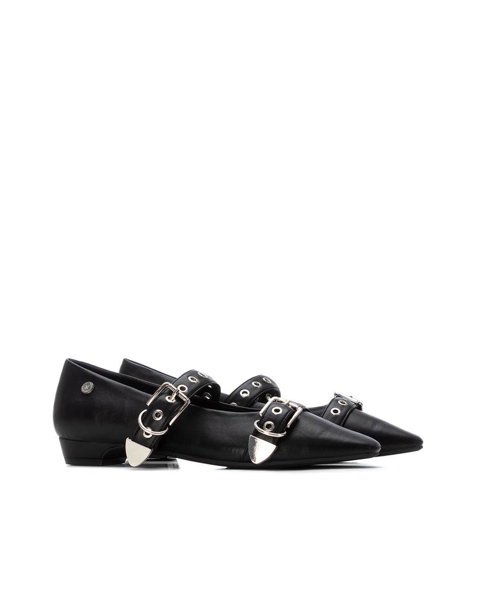 Bailarina con hebillas de mujer - Xti - Negro Negro-5