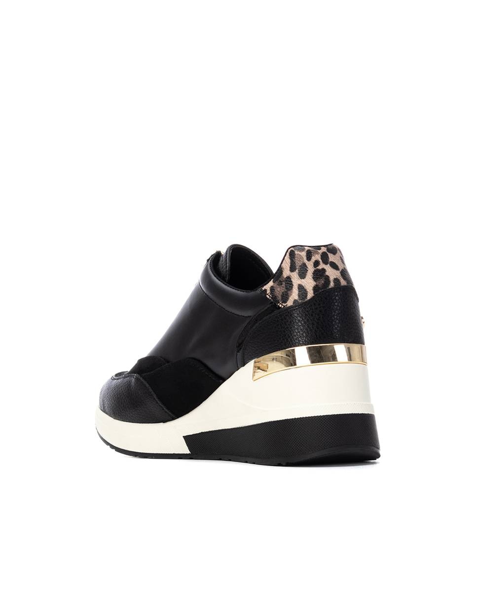 Zapatilla de mujer con cremallera - Xti - Negro Negro-2