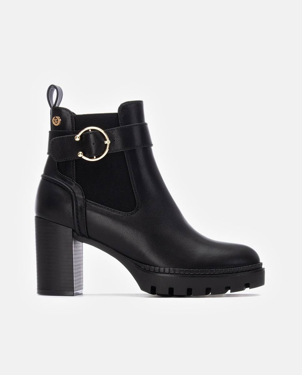 Botines de mujer con tacón - Xti - Negro Negro-1