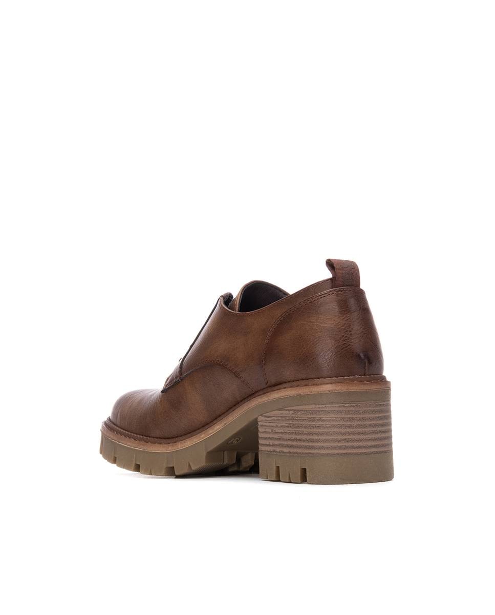 Mocasín de mujer con cordones - Refresh - Camel Camel-4