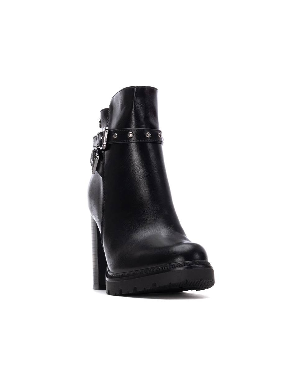 Botines de mujer con cremallera - Refresh - Negro Negro-3