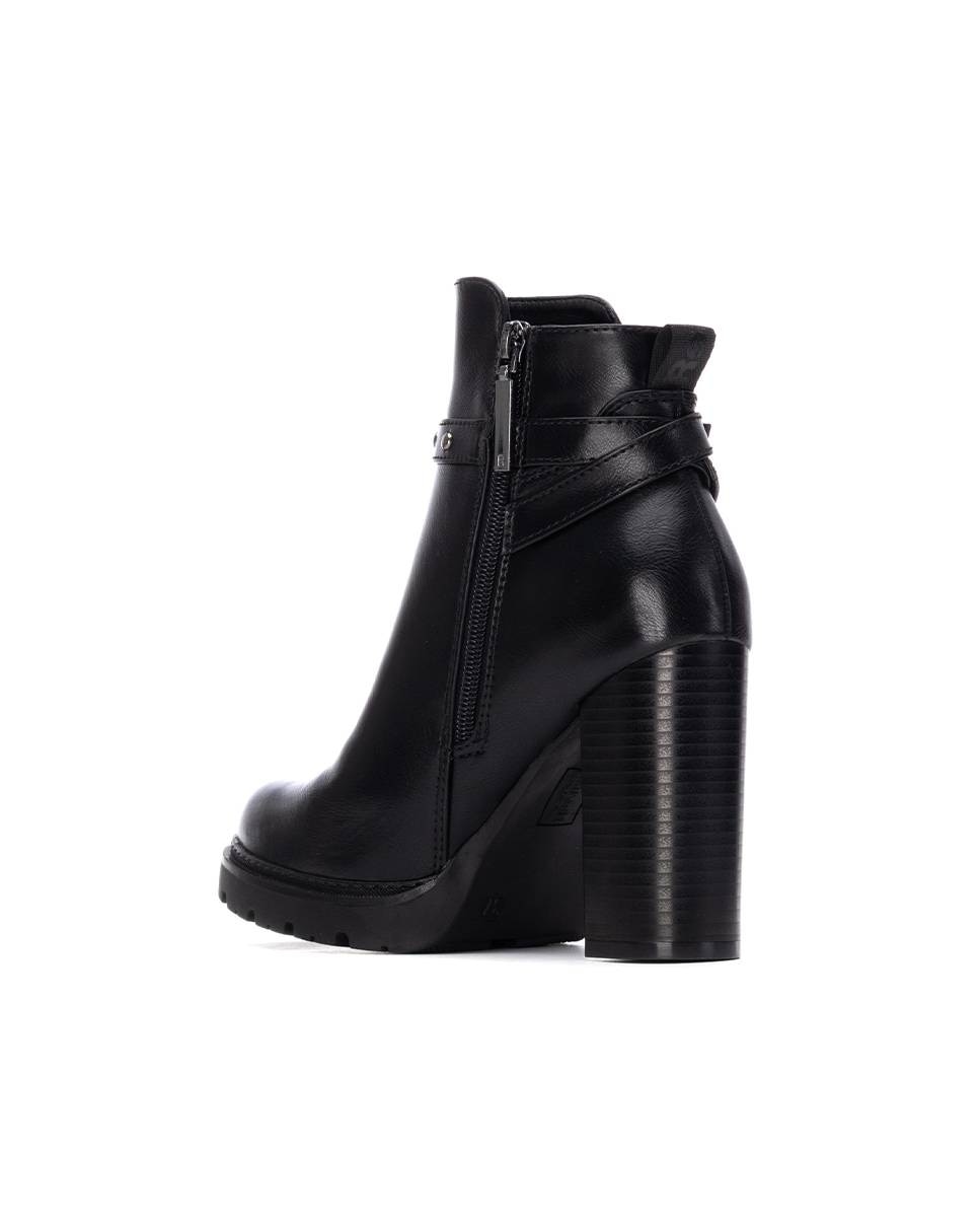 Botines de mujer con cremallera - Refresh - Negro Negro-4