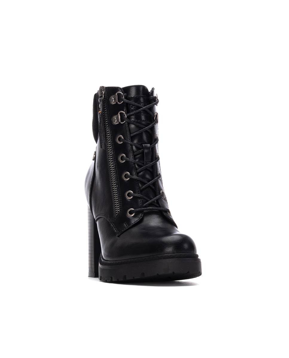 Botines de mujer con plataforma y tacón alto - Refresh - Negro Negro-3