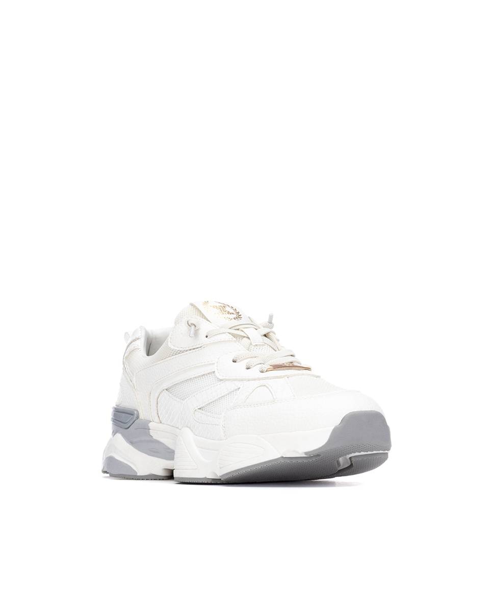 Zapatilla de mujer con cordones - Xti - Blanco Blanco-3