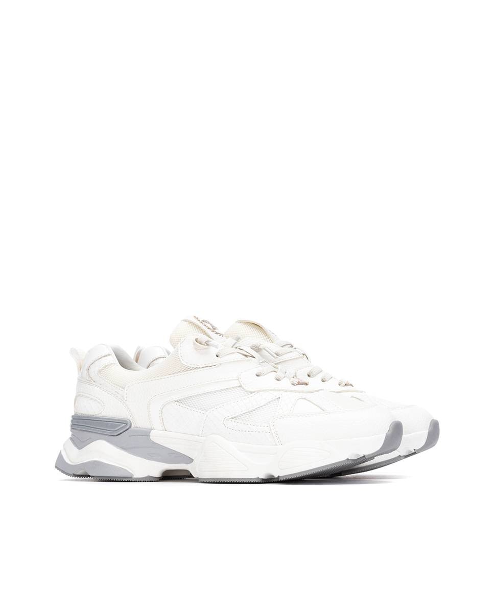 Zapatilla de mujer con cordones - Xti - Blanco Blanco-5