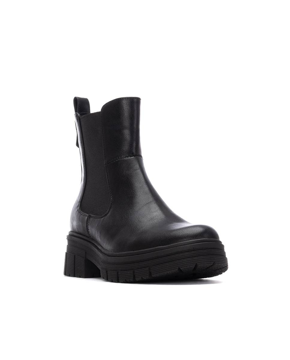 Botín de mujer chelsea con cremallera - Refresh - Negro Negro-3