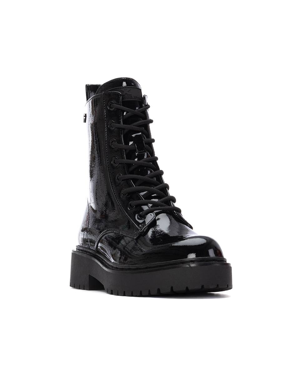 Botines militares de mujer con cremallera - Xti - Negro Negro-3