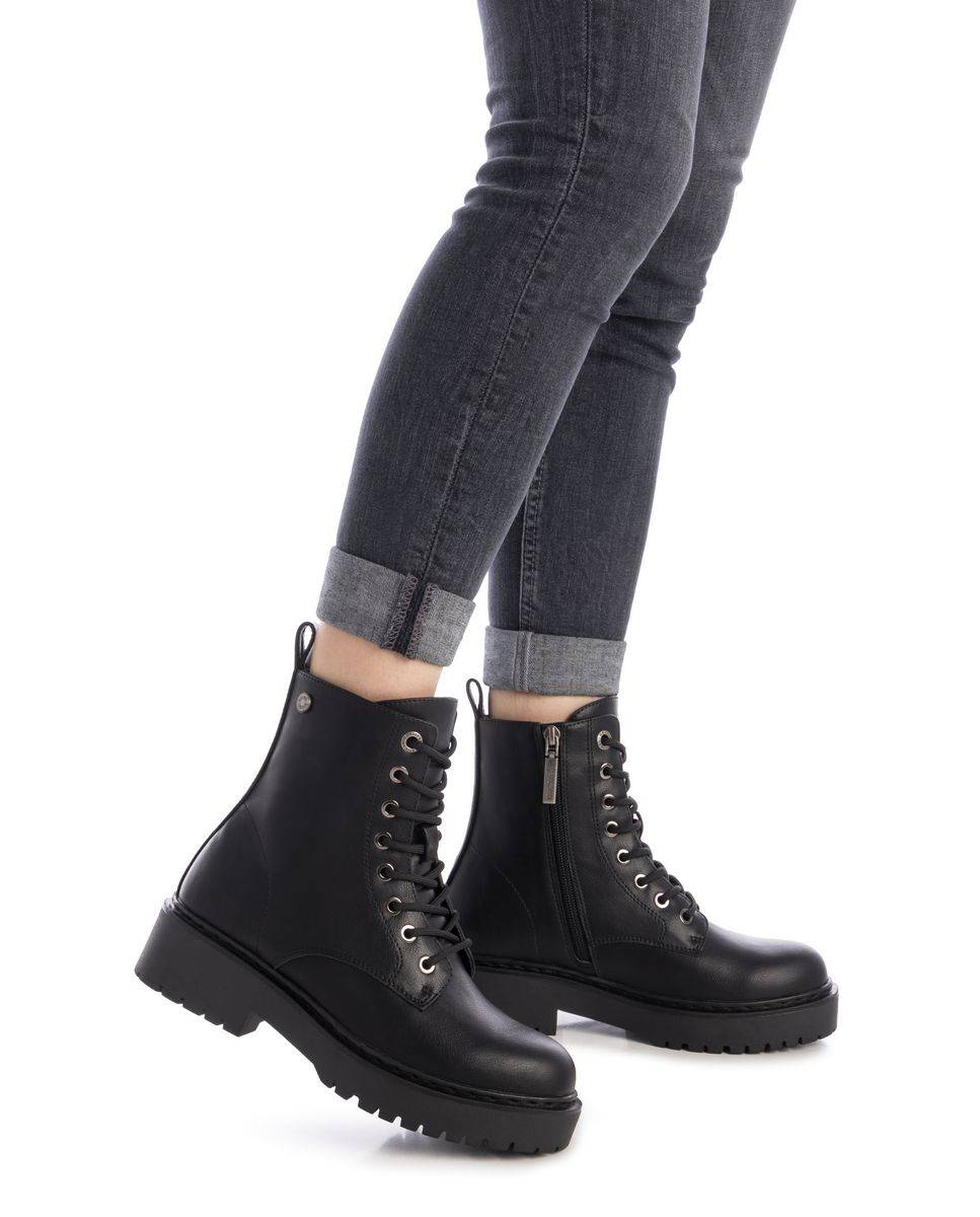 Botín militar de mujer con plataforma - Refresh - Negro Negro-2