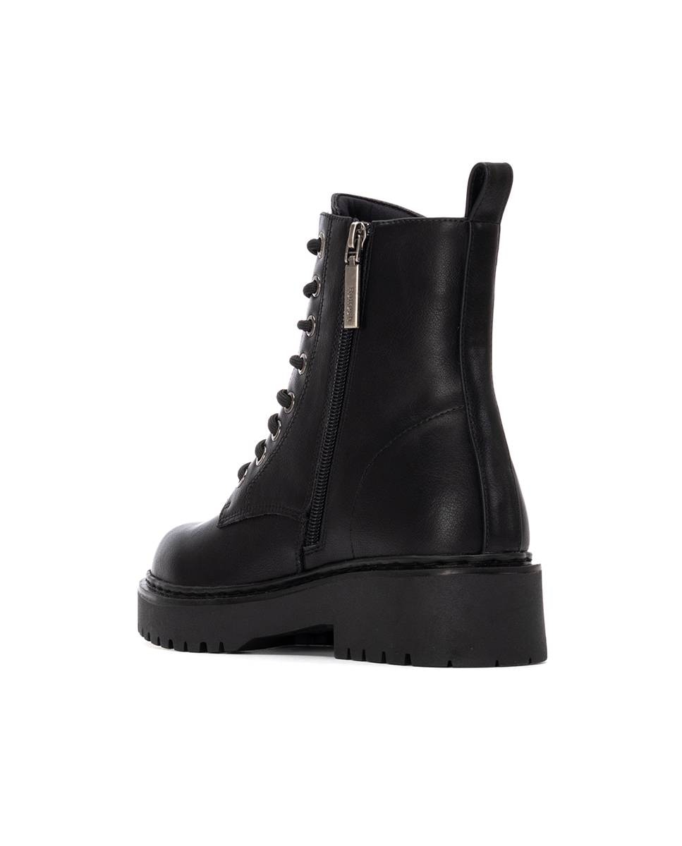Botín militar de mujer con plataforma - Refresh - Negro Negro-4