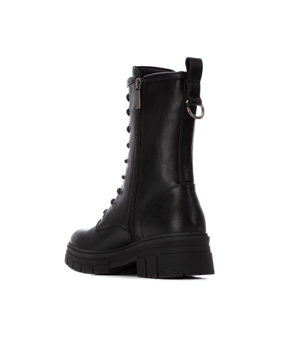 Botín de mujer con cordones - Refresh - Negro Negro-4