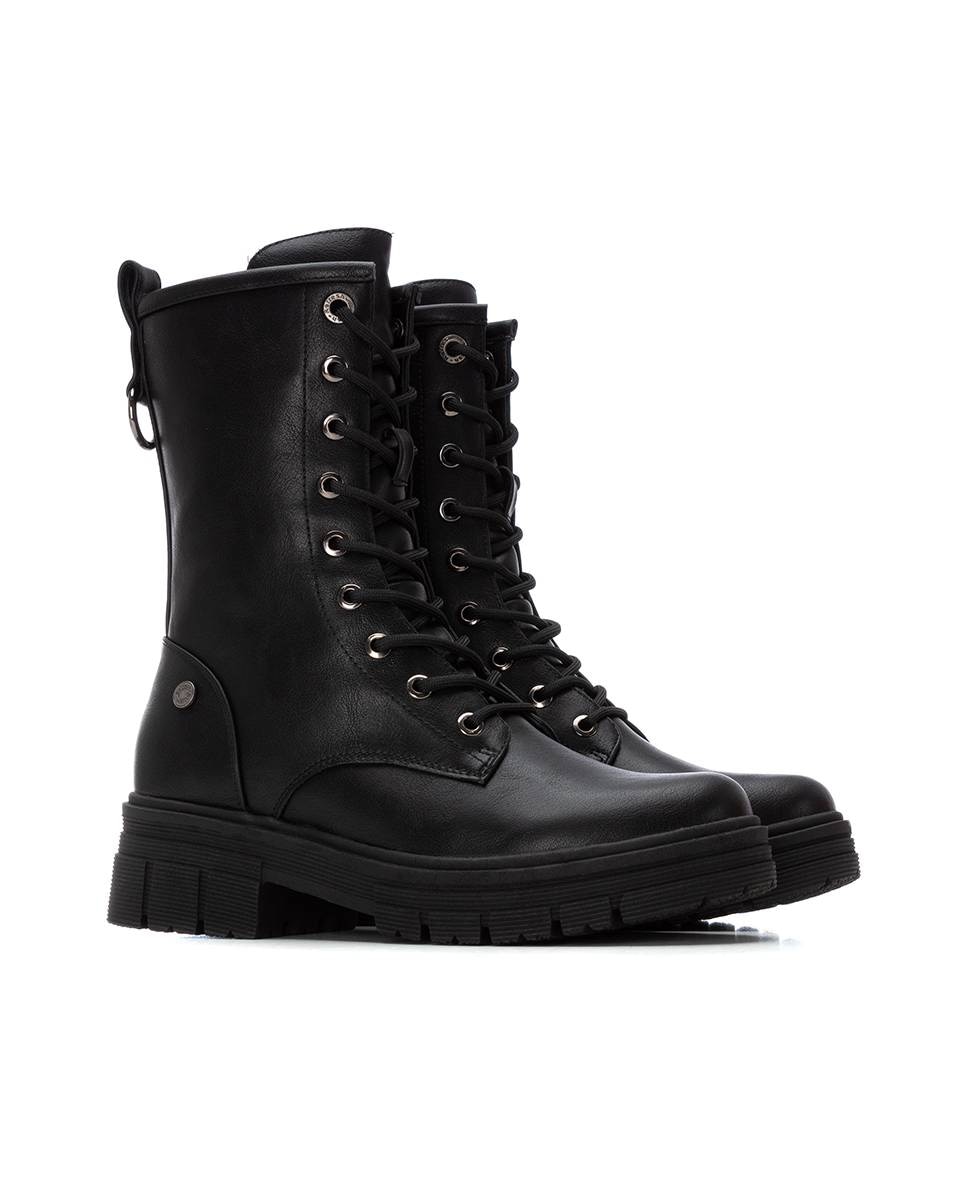 Botín de mujer con cordones - Refresh - Negro Negro-5