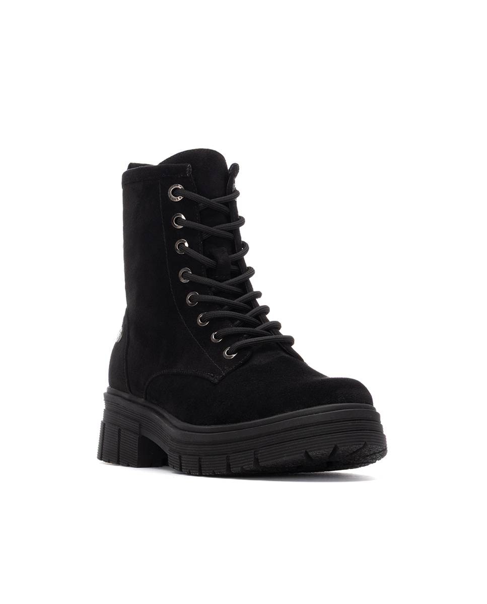 Botín de mujer con cordones - Refresh - Negro Negro-3