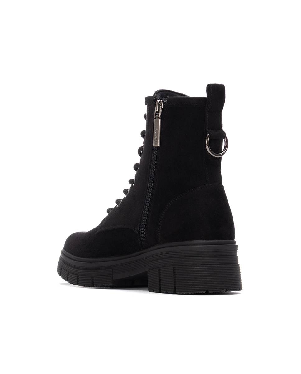 Botín de mujer con cordones - Refresh - Negro Negro-4