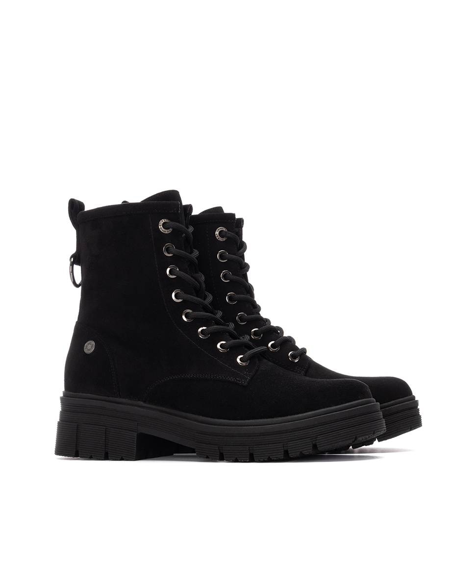 Botín de mujer con cordones - Refresh - Negro Negro-5