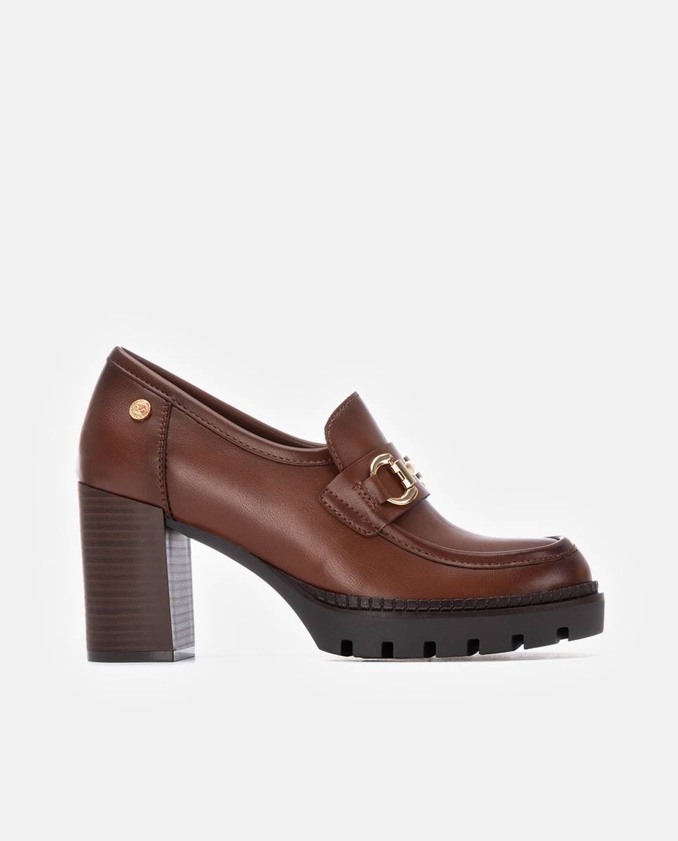 Imagen 1 de Mocasín de mujer con tacón - Xti - Camel Camel